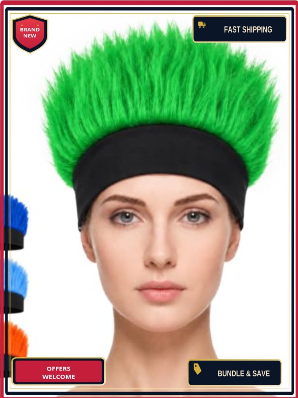 Crazy Wig Headband Costume Hair Accessory Unisex Party Halloween Cosplay